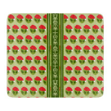 Cute Alien in Santa Hat Motif Your Text in Glyphs