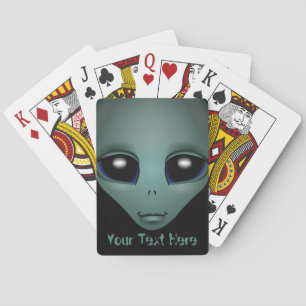 Cute Alien Playing Cards Personalized ET Cards