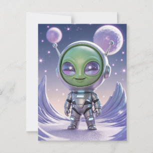 Cute Alien Postcrossing Postcard
