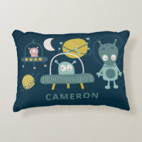 Cute Alien Space Planets Funny Blue Personalized