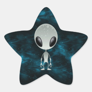 Cute Alien Star Sticker