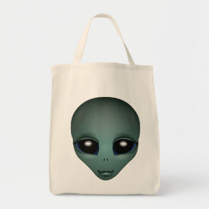 Cute Alien Tote Bag Organic Cute Alien Grocery Bag