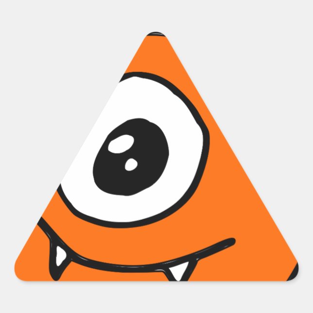 Cute Alien Triangle Sticker (Front)