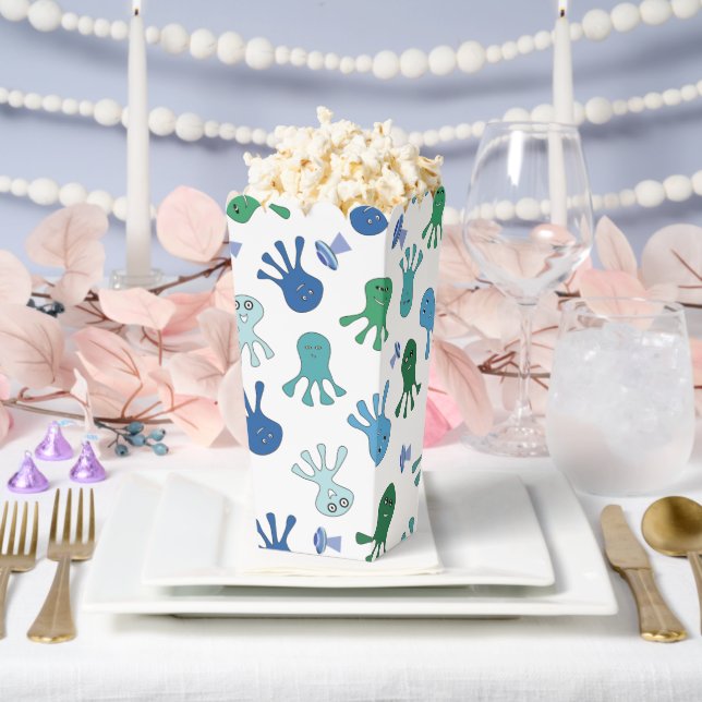 Cute Aliens Birthday Party Favor Box (Wedding)