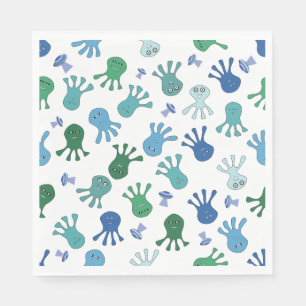 Cute Aliens Birthday Party Napkin