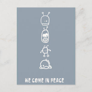 Cute Aliens Postcard