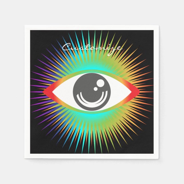 Cute All-seeing Alien Eye Thunder_Cove Napkin (Front)