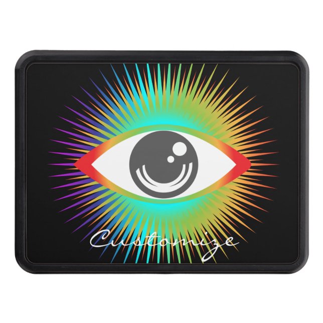 Cute All-seeing Alien Eye Thunder_Cove Trailer Hitch Cover (Front)