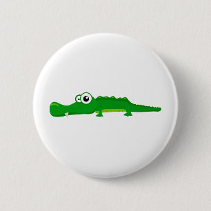 Cute alligator 2 inch round button