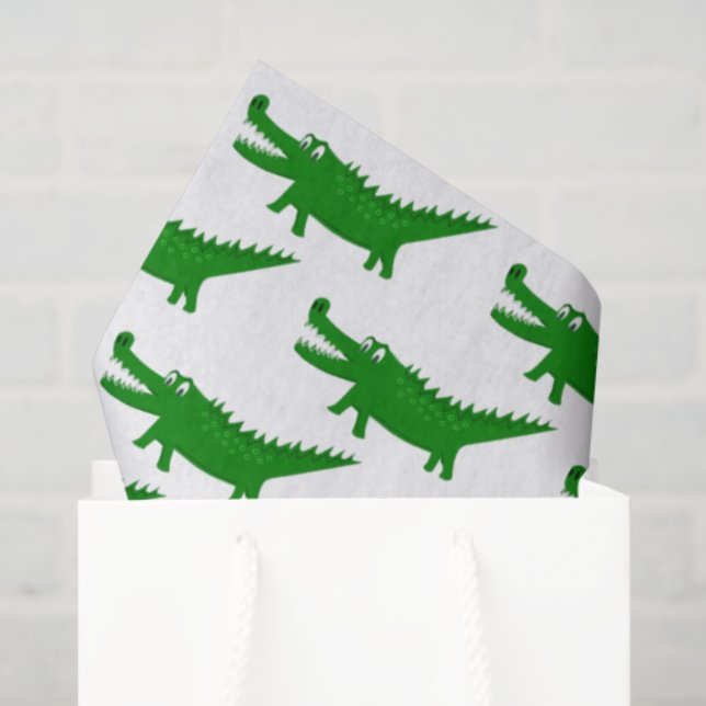  Cute Alligator Drawing Tissue Paper (Gift Bag)