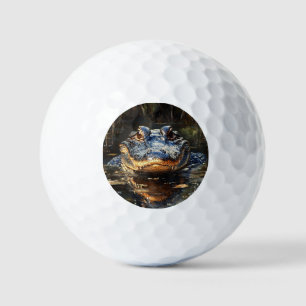 Cute Alligator in the Florida Everglades Painting Golf Balls