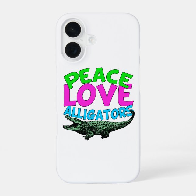 Cute Alligator iPhone 16 Case (Back)