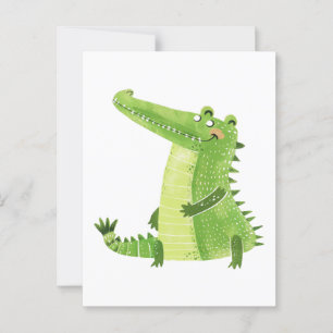 Cute alligator postcard