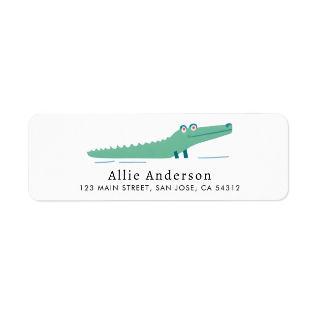 Cute Alligator Return Address (Front)