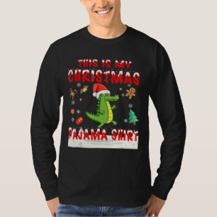 Cute Alligator This Is My Christmas Pajama T-Shirt