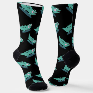 Cute Alligator Wild Animal Pattern Socks