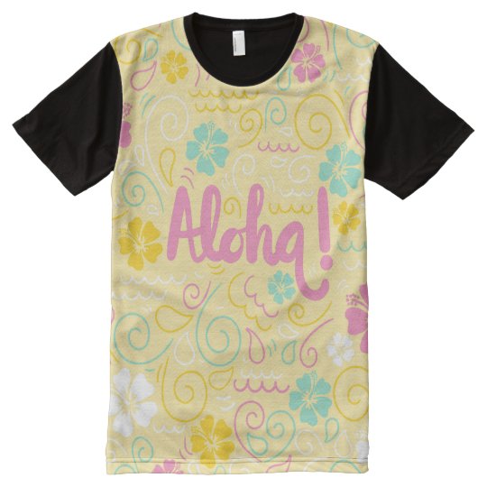 Cute aloha hawaiian colourful men's t-shirt