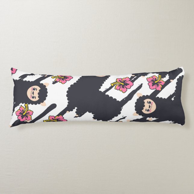 Cute Alpaca Body Pillow (Front)