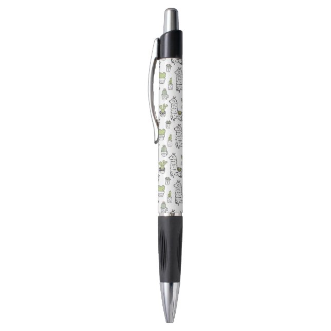 Cute Alpaca & Cactus Pattern Pen (Top (Vertical))