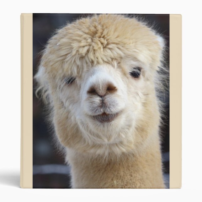 Cute Alpaca face Binder (Front)