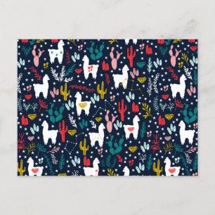 Cute Alpaca Holiday Postcard