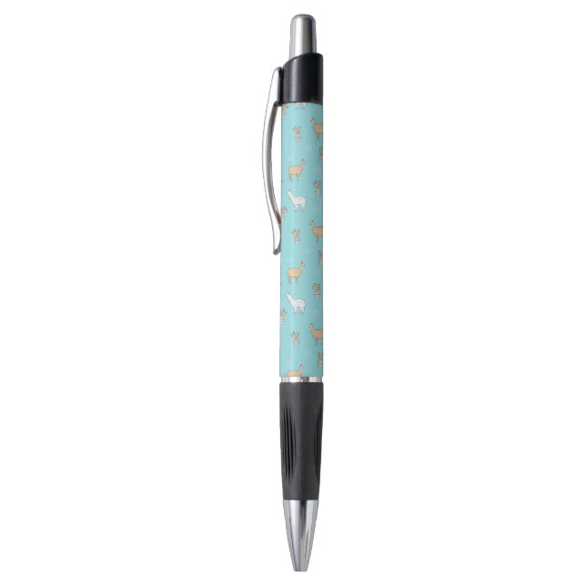 Cute Alpaca Llama Cactus Pattern Pen (Top (Vertical))
