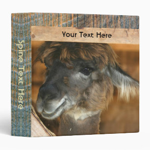 Cute Alpaca Llama Farm Animal Personalized Binder