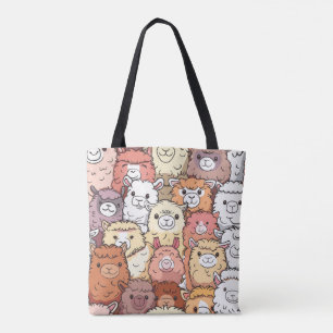 Cute Alpaca & Llama Tote Bag – Adorable Kawaii