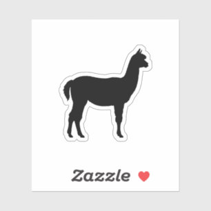 Cute alpaca silhouette 