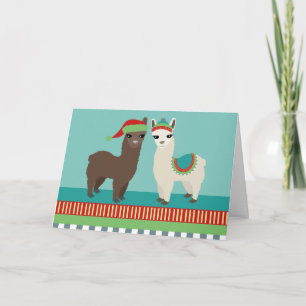 Cute Alpacas Christmas Card