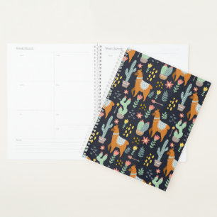 Cute Alpacas Pattern Planner
