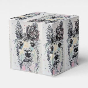 Cute Alpacca Llama Girls Birthday Cake Favour Box