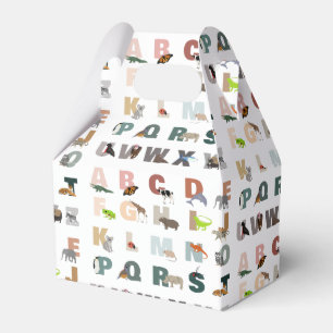 Cute Alphabet ABC Animals Favor Box