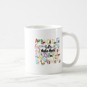 Cute Alphabet Design For Music Teacher Men Women T Coffee Mug
