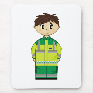 Cute Ambulance Man Mousepad