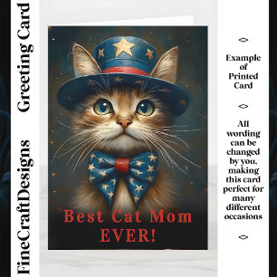 Cute American Cat, Top Hat Bow Tie CS2 Name Mother Card