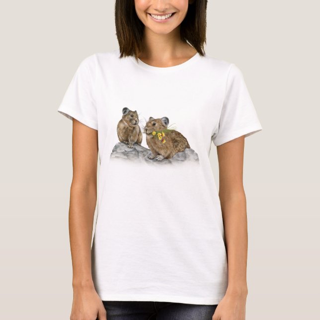 Cute American Pika T-shirt (Front)