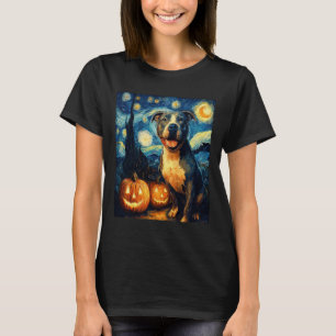 Cute American Staffordshire Terrier Dog Halloween  T-Shirt
