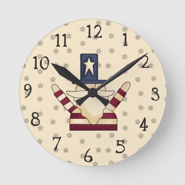 Cute Americana Wall Clock (Front)