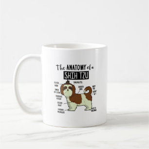 Cute Anatomy Of Shih Tzu Funny Dogs Lover  Coffee Mug