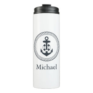 Cute Anchor Add Your Name Thermal Tumbler