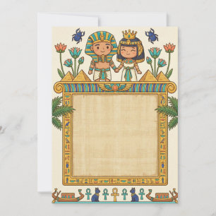 Cute Ancient Egyptian Pharaoh Wedding Invitation
