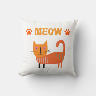 CUTE AND ADORABLE ABSTRACT CATS ON PILLOW