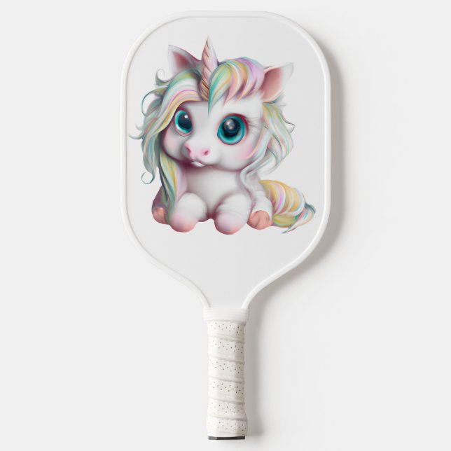 Cute and Adorable Baby Unicorn  Pickleball Paddle (Front)