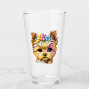 Cute and Adorable Baby Yorkie Glass