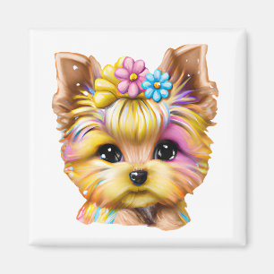 Cute and Adorable Baby Yorkie Magnet