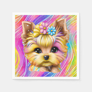 Cute and Adorable Baby Yorkie Napkin