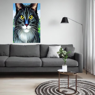 Cute and adorable cat   AI Art Poster