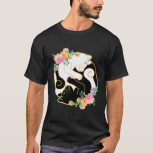 Cute And Adorable Chinese Yin And Yang Cats Funny  T-Shirt