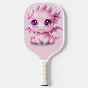 Cute and Adorable Fantasy Pink Baby Chibi Pickleball Paddle